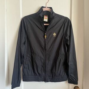 Black HBC Olympic Jacket with Maple Leaf Logo